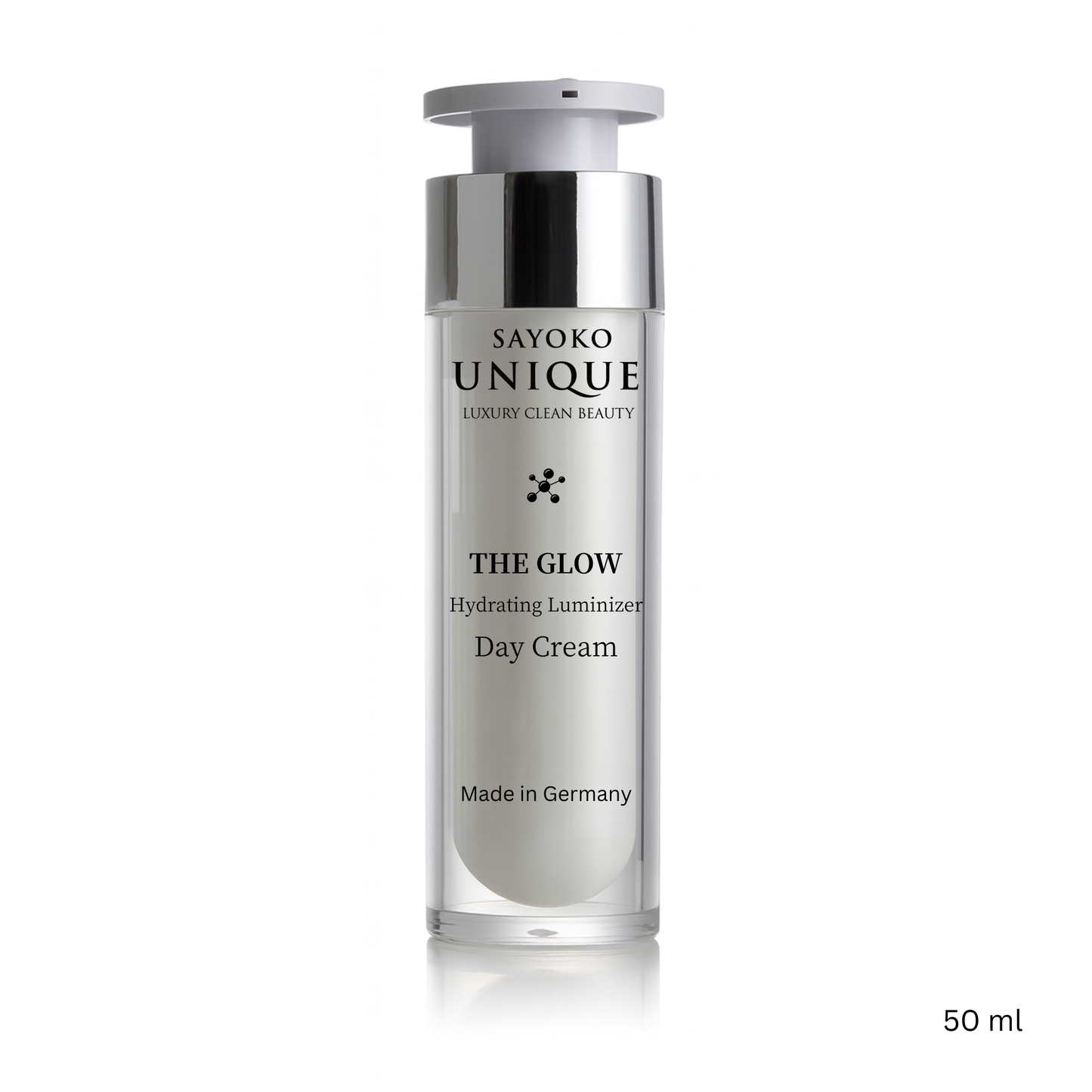 Feuchtigkeitscreme Hydrating Luminizer in eleganter Flasche, 50 ml, für hydratisierte und strahlende Haut.