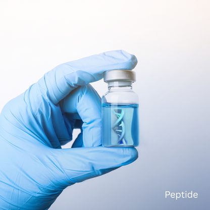 Abschwellende Augencreme in einem Fläschchen mit blauer Flüssigkeit für die Hautpflege.